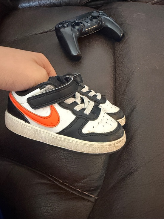 Nike Other - Nike Kids Black and White Sneakers with Orange Swoosh